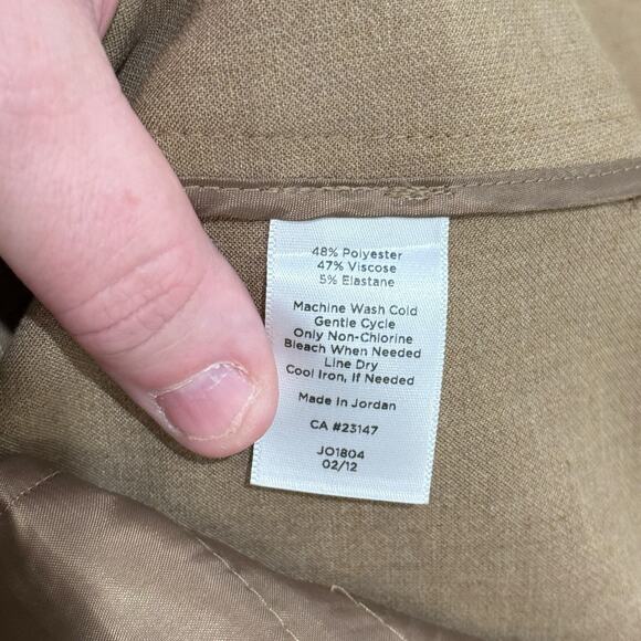 NWT Talbots Curvy Tan Straight Leg Dress Pants Trousers Plus Size 20 Stretch - Picture 10 of 10